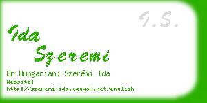 ida szeremi business card