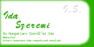 ida szeremi business card